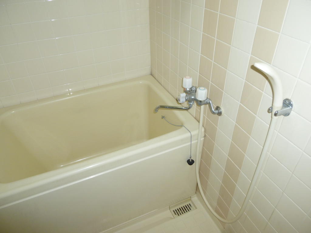 Bath. Hot water is swelling in the automatic