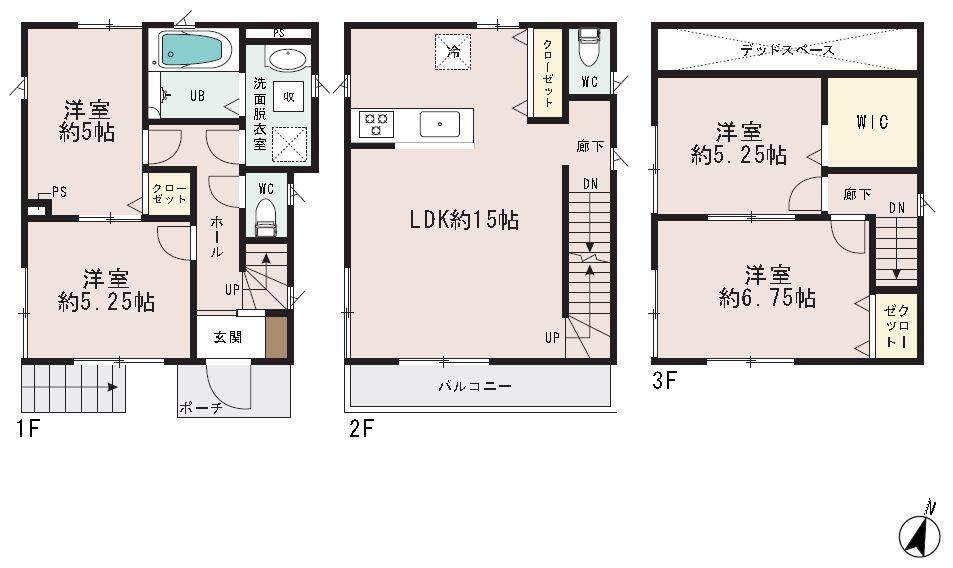Floor plan. (C), Price 35,800,000 yen, 4LDK, Land area 70.91 sq m , Building area 92.32 sq m