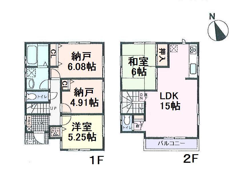 Floor plan. (1 Building), Price 37 million yen, 2LDK+2S, Land area 92.95 sq m , Building area 85.45 sq m
