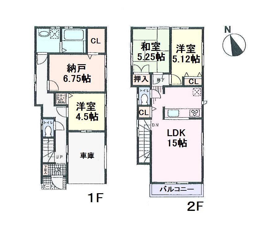 Floor plan. (Building 2), Price 39 million yen, 3LDK+S, Land area 78.03 sq m , Building area 99.42 sq m