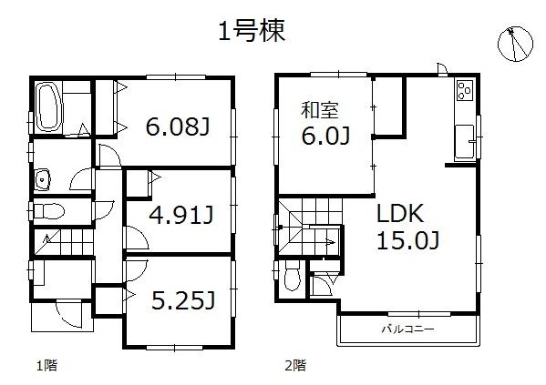 Floor plan. (1 Building), Price 37 million yen, 2LDK+2S, Land area 92.95 sq m , Building area 85.45 sq m