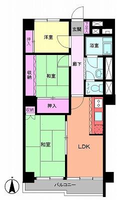 Floor plan. 3LDK, Price 17.8 million yen, Occupied area 52.63 sq m Floor