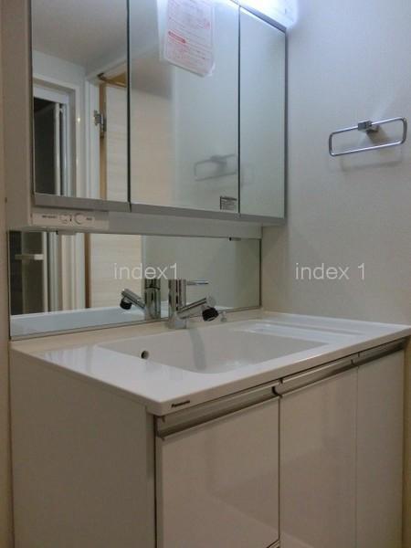 Wash basin, toilet. Convenient use shower faucet!