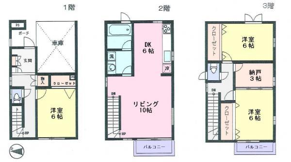 Floor plan. 45,800,000 yen, 3LDK+S, Land area 69.93 sq m , Building area 111.78 sq m ◎ each room storage ・ Closet with