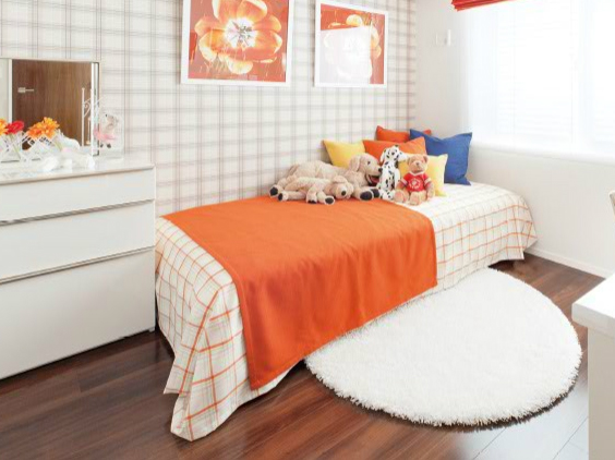 Interior.  [BEDROOM] Photo was taken the model room (IV-A'1-1) (July 2012) or more, furniture ・ Furniture etc. option specification is not included in the sale price. Also, Vista CG synthesized view photos from the local fifth floor equivalent (2012.4 shooting) ・ We have processed, Slightly different from the actual view.  ※ The presence or absence of installation of the terrace balcony and shape depends on the dwelling unit.