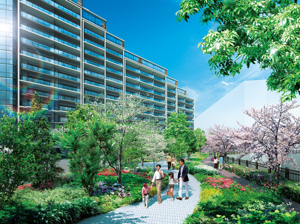 Buildings and facilities. Not only cherry Shakujii, Colorful flowers that rich planting is woven of the Ya-site, Tree leakage day trees build, Twitter, etc. of wild birds, Us tells us gently the arrival of season. In particular, including the four seasons of flowers, Beautiful Forest Park is saturation of the fresh green and autumn leaves (green square) is, Full of feeling of freedom live members of the recreation office. While receiving the dazzling sunshine and refreshing breeze, What can feel the transitory season will feel free to enjoy with your family. (Forest Park Rendering)