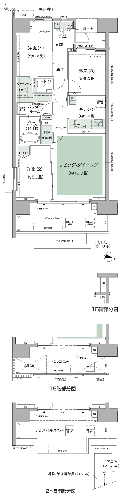Floor: 3LD ・ K + N (storeroom) + WIC (walk-in closet), the occupied area: 70.12 sq m, Price: TBD