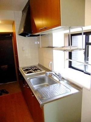 Living and room. System kitchen with a window