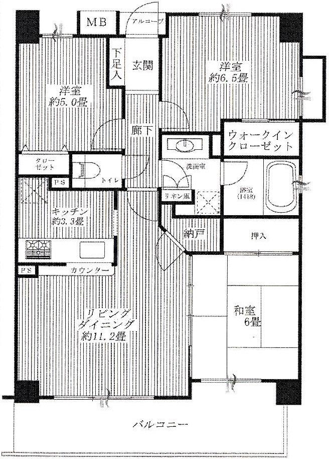 Floor plan. 3LDK + S (storeroom), Price 33,800,000 yen, Occupied area 70.71 sq m , Balcony area 11.06 sq m floor plan