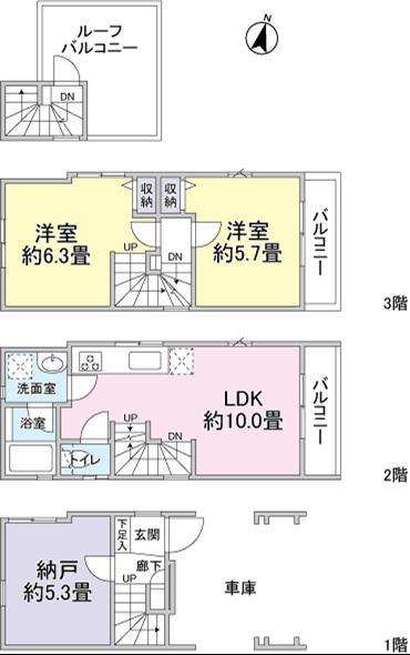 Floor plan. (A Building), Price 45,800,000 yen, 2LDK+S, Land area 41.11 sq m , Building area 77.11 sq m