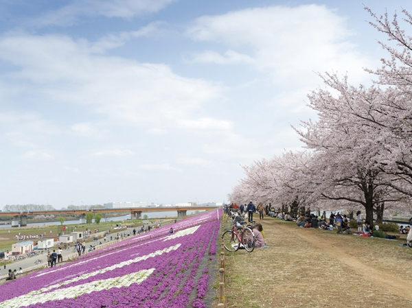 Surrounding environment. Arakawa bank (about 1160m / A 15-minute walk)