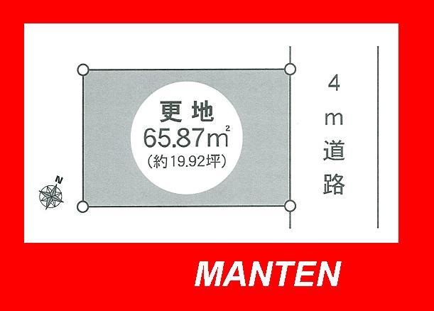 Compartment figure. Land price 29,800,000 yen, Land area 65.87 sq m