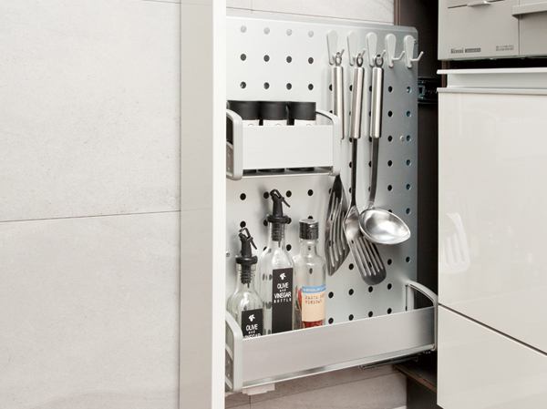 Kitchen.  [Spice rack] Seasoning, such as, It offers a convenient spice rack for storage of small things around the kitchen.