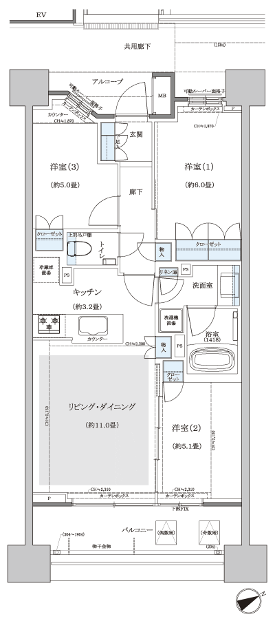 Floor: 3LDK, occupied area: 66.28 sq m, Price: TBD