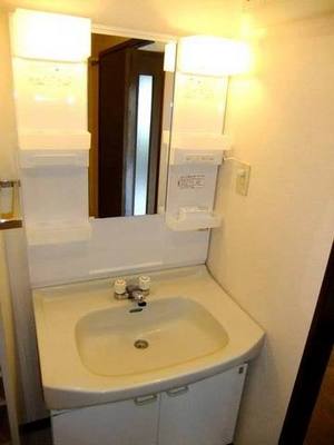 Washroom. Bathroom vanity