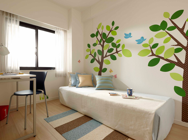 Interior.  [Children's room] Designed the private comfort, Living space for children. Western-style rooms that can be used as a study room for children, Is a specification to spend along with the time of enrich the day-to-day. (C type ※ furniture ・ Furniture etc. are not included in the sale price)