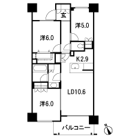 Floor: 3LDK, occupied area: 68.06 sq m