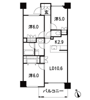 Floor: 3LDK, occupied area: 68.06 sq m