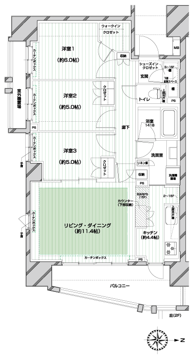 Floor: 3LDK, occupied area: 72.51 sq m, Price: TBD