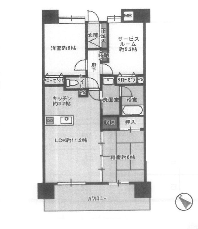 Floor plan. 2LDK+S, Price 27,900,000 yen, Occupied area 68.13 sq m , Balcony area 11.7 sq m floor plan