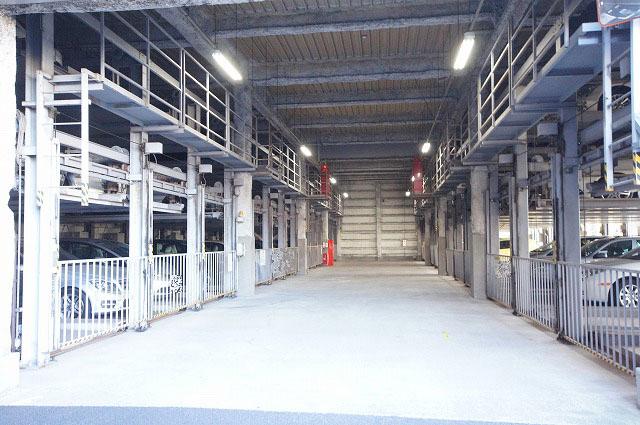 Parking lot. Common areas