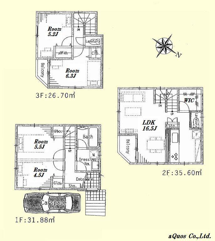 Floor plan. 44,900,000 yen, 4LDK, Land area 60.81 sq m , Building area 94.18 sq m