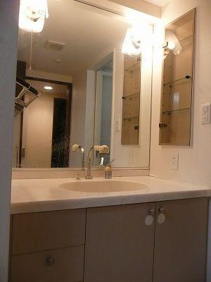 Wash basin, toilet. Bathroom vanity