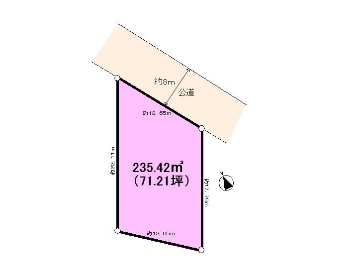 Compartment figure. Land price 71,200,000 yen, Land area 235.42 sq m