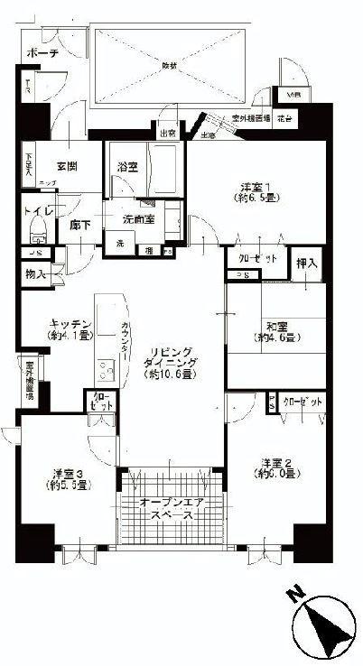 Floor plan. 4LDK, Price 31,900,000 yen, Occupied area 78.94 sq m , Balcony area 5.4 sq m floor plan