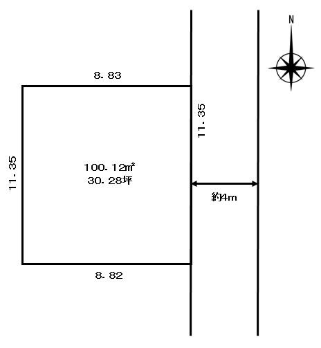 Compartment figure. Land price 19,800,000 yen, Land area 100.12 sq m