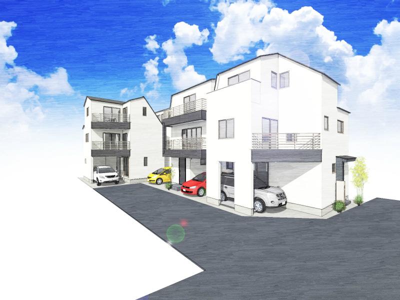 Rendering (appearance). Cityscape complete image