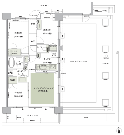 Floor: 3LD ・ K + WIC (walk-in closet), the occupied area: 64 sq m, Price: TBD