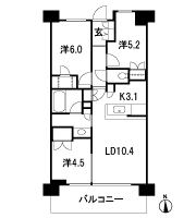 Floor: 3LD ・ K + WIC (walk-in closet), the occupied area: 64 sq m, Price: TBD