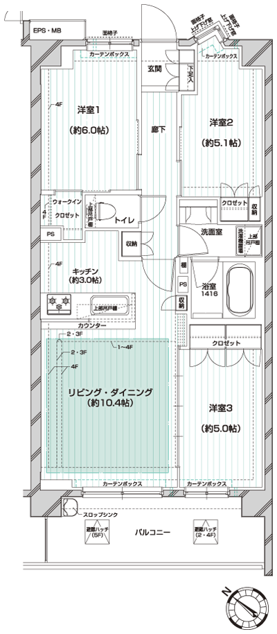 Floor: 3LDK, occupied area: 65.15 sq m, Price: TBD