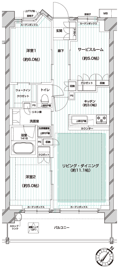 Floor: 2LDK + S, the occupied area: 66.31 sq m, Price: TBD