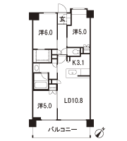 Floor: 3LDK, the area occupied: 66.3 sq m, Price: TBD