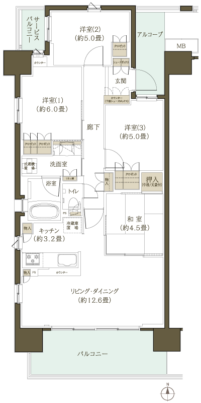 Floor: 4LDK, occupied area: 80.05 sq m, Price: TBD
