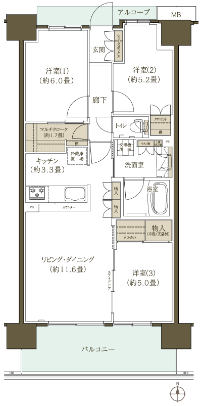 Floor: 3LDK + MC, occupied area: 70.83 sq m, Price: TBD