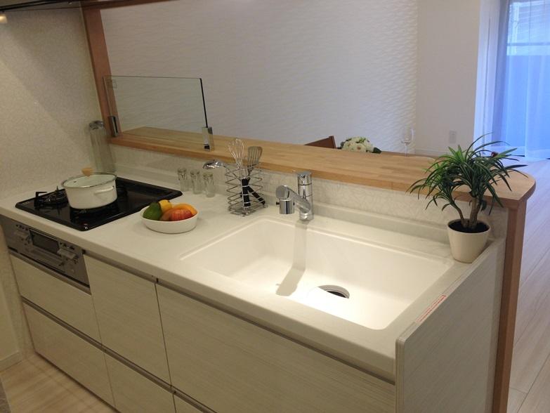 Kitchen. You look at the south-facing living room from the kitchen counter!