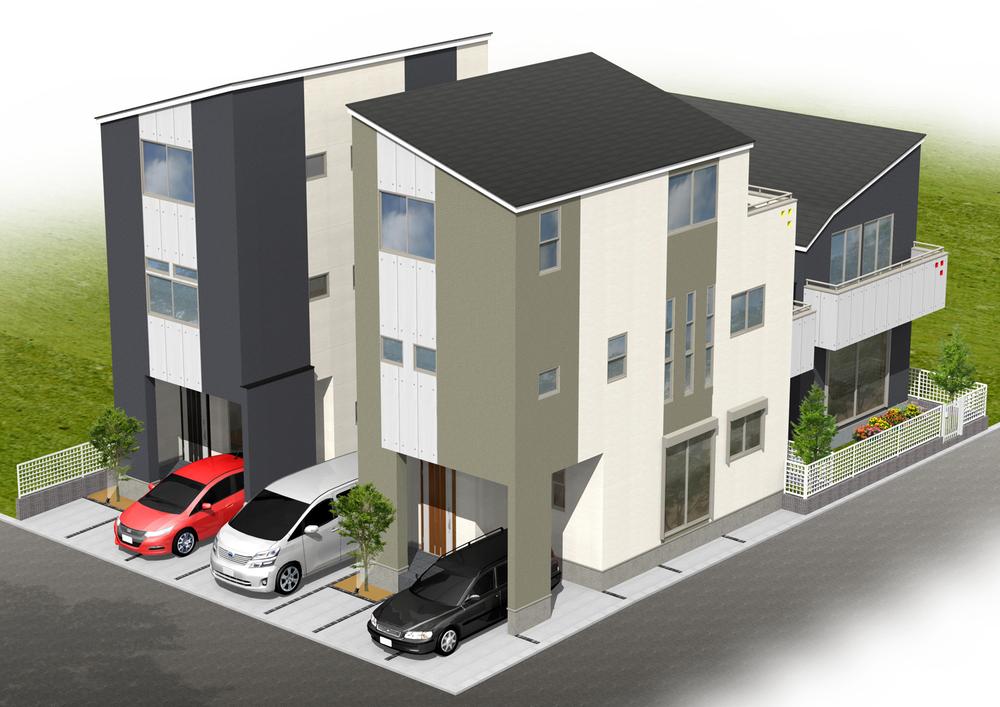 Rendering Perth AB Building entrance before the spotlight has directed the space in light of the symbol tree