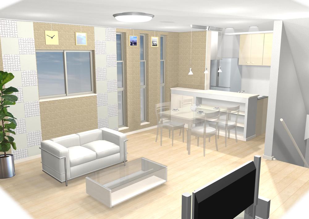 (A Building) is at the bottom of the Rendering counter you can effectively use the space provided with a storage rack. (A Building) Rendering