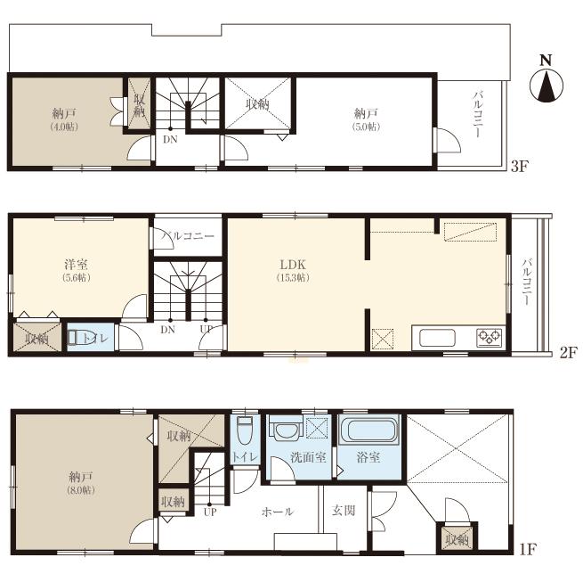 39,800,000 yen, 4LDK, Land area 74.72 sq m , Building area 112.34 sq m 4 Building is 39,800,000 yen and the recommended price! 1 ~ With regard to the floor plan of Building 3 is, Please not Inquiry. 