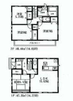Floor plan. 37,300,000 yen, 4LDK, Land area 80.01 sq m , Building area 95.64 sq m