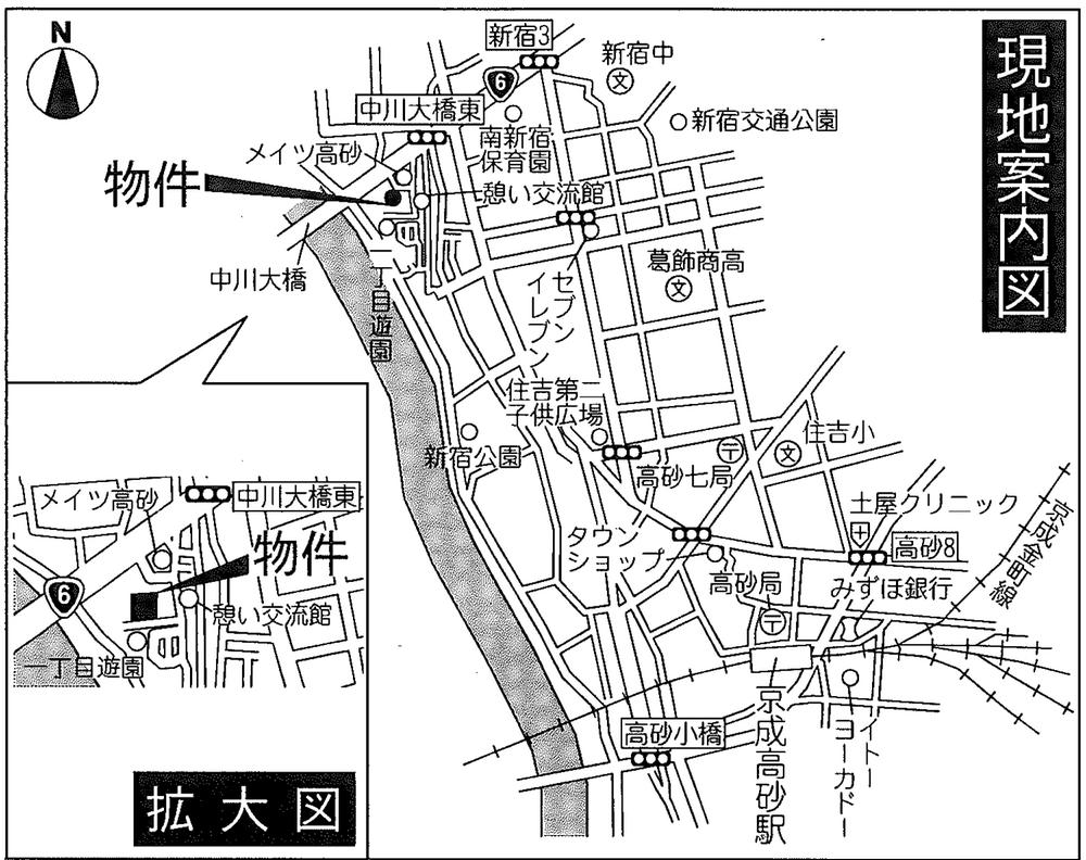 Local guide map. Katsushika Shinjuku 1-chome, 4-24