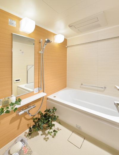 Bathing-wash room.  [bathroom] Good drainage with a special pattern, Adopted also accumulate difficult Karari floor dirt. Completely dry the next morning wet floor also, Cleaning is easy. Furthermore, Effect lasts semi-permanently.