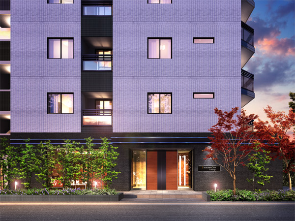 Buildings and facilities. Stacking a long time of history, While harmony in this town, which has spun the lives of people, It was aimed at such entrance controversial certain personality. By comparing the door and the sharp glass surface of the wood grain of the friendly impression, Even in the atmosphere of nostalgic warmth, It is design with hidden modern modernity. And delicate sensibility with the Japanese, To stimulate the sense of beauty, This entrance, which embodies the "Japanese Modern". (Entrance Rendering)