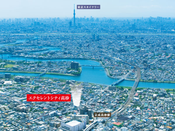 Surrounding environment.  ※ Aerial photographs of me are subjected to some CG process was taken in May 2013, In fact a slightly different.