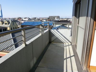 Balcony. Bright balcony