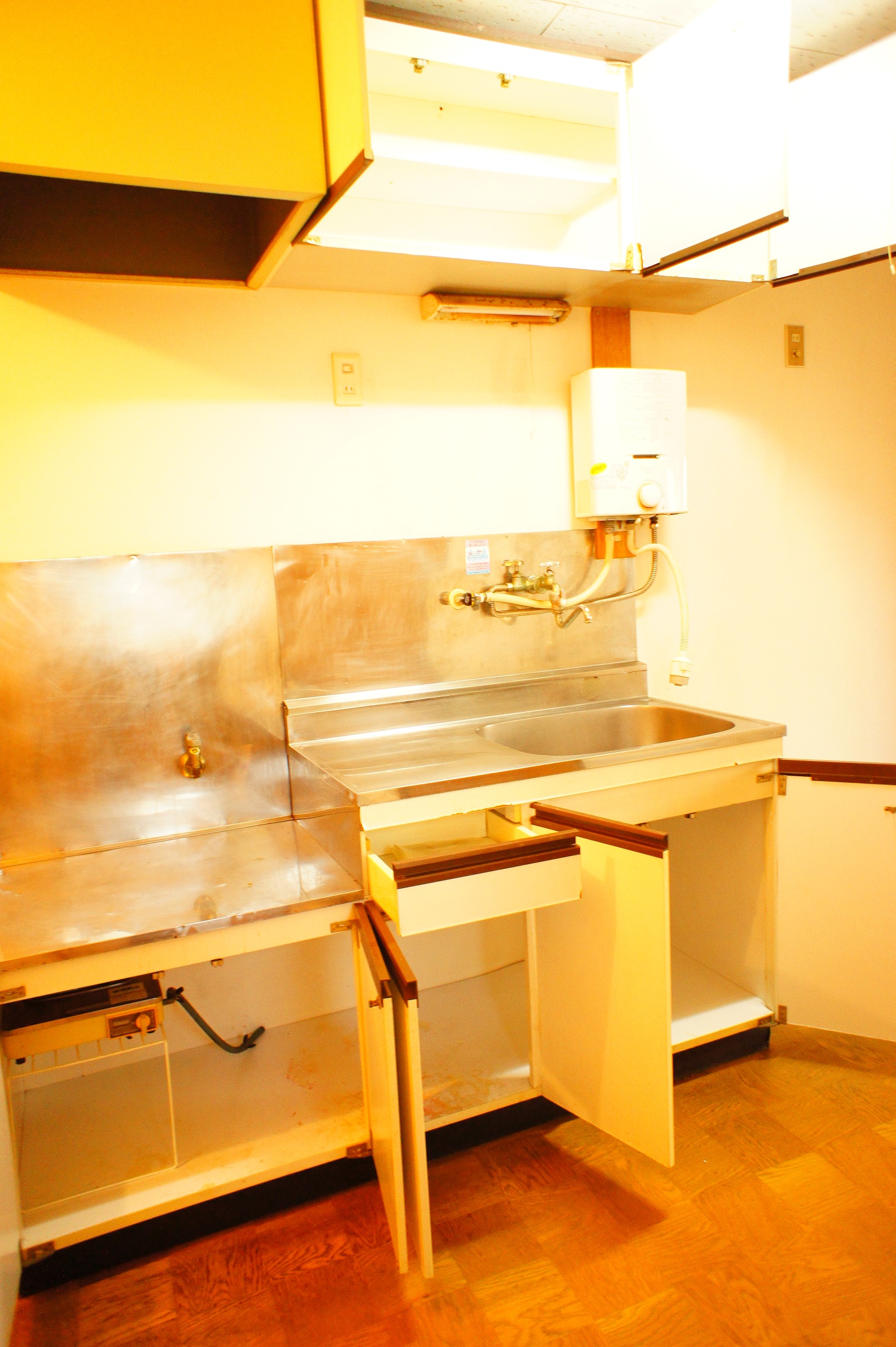 Kitchen. You can city gas two-burner gas stove installation