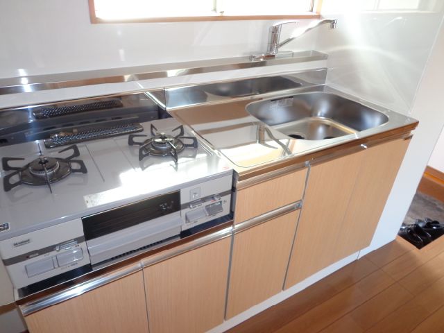 Kitchen. There is a gas stove